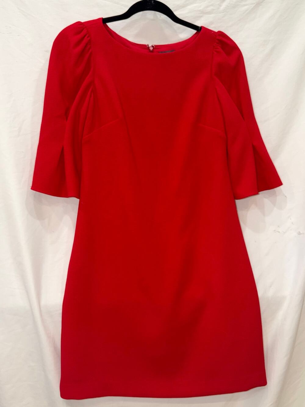 Vince Camuto Red Puff Sleeve Shift Dress Size 0 NWT